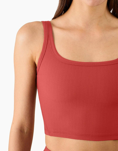 Load image into Gallery viewer, KIKIWING Women'S Seamless Sports Bra Workout Crop Top Tank Tops for Women Long Lined Sports Bra Ribbed Crop Top Fitness

