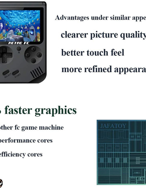 Load image into Gallery viewer, Retro Handheld Games Console for Kids/Adults, 168 Classic Games 8 Bit Games 3 Inch Screen Video Games with AV Cable Play on TV (Black)
