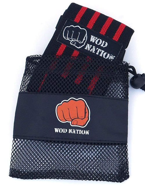 Load image into Gallery viewer, Wrist Wraps Weightlifting for Men &amp; Women - Weight Lifting Wrist Wrap Set of 2 Forcrossfit and Cross Training (12" or 18") + Includes Carrying Bag
