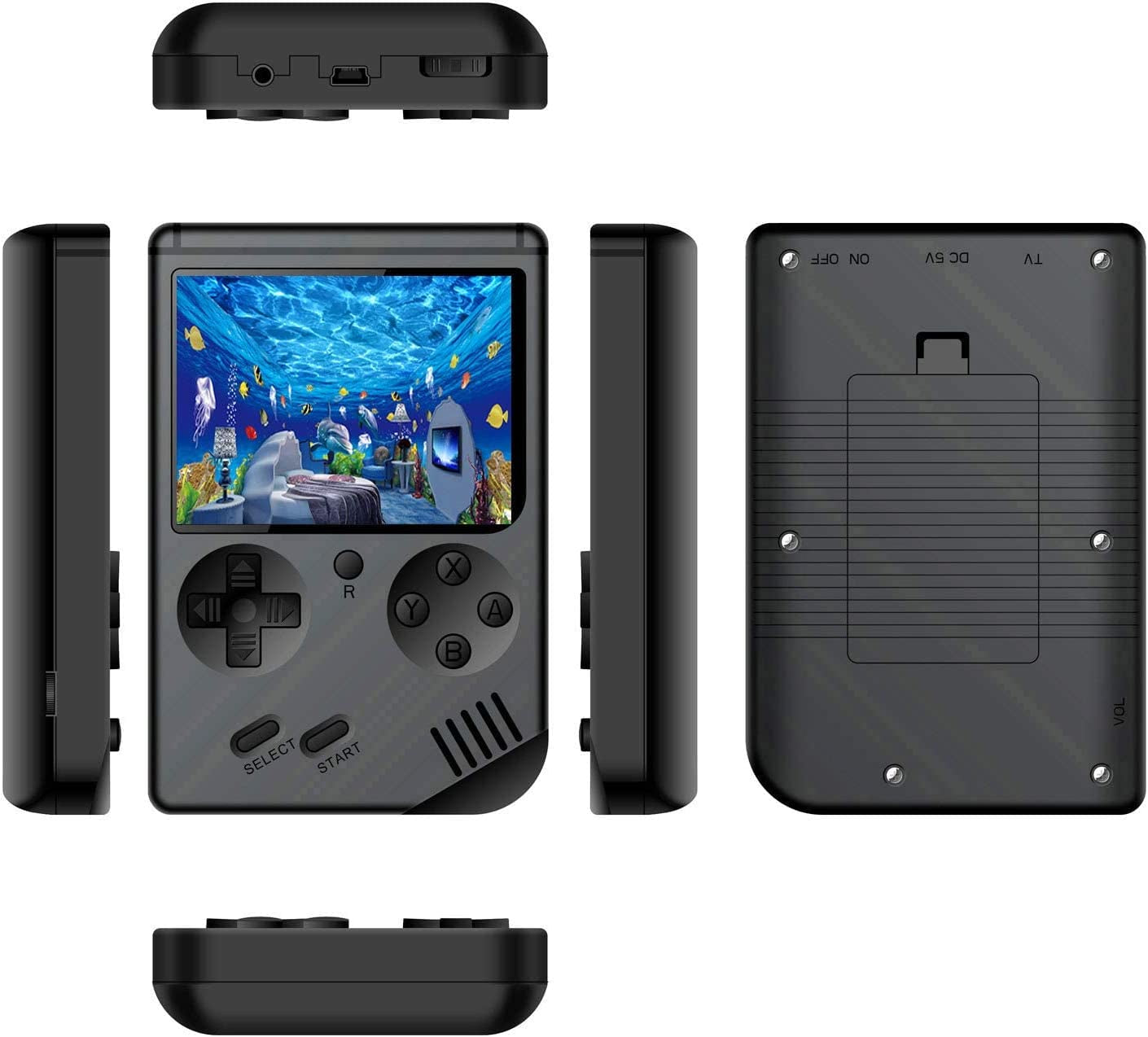 Retro Handheld Games Console for Kids/Adults, 168 Classic Games 8 Bit Games 3 Inch Screen Video Games with AV Cable Play on TV (Black)