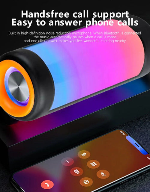 Load image into Gallery viewer, Up to 65% Off!  Bluetooth Speakers Portable Speaker with Colored Light Bluetooth Speaker Bluetooth 5.0 Also Compatible with Tfcard, AUX Cable, USB Flash Drive Computer Speakers
