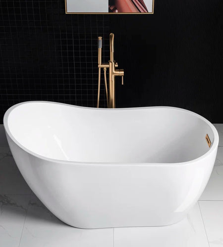 54'' X 28.38'' Freestanding Soaking Acrylic Bathtub
