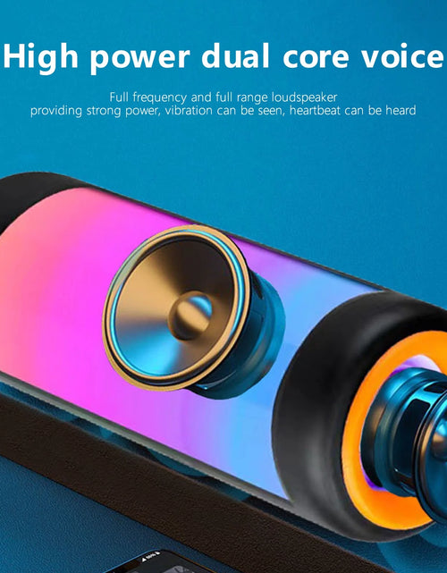 Load image into Gallery viewer, Up to 65% Off!  Bluetooth Speakers Portable Speaker with Colored Light Bluetooth Speaker Bluetooth 5.0 Also Compatible with Tfcard, AUX Cable, USB Flash Drive Computer Speakers
