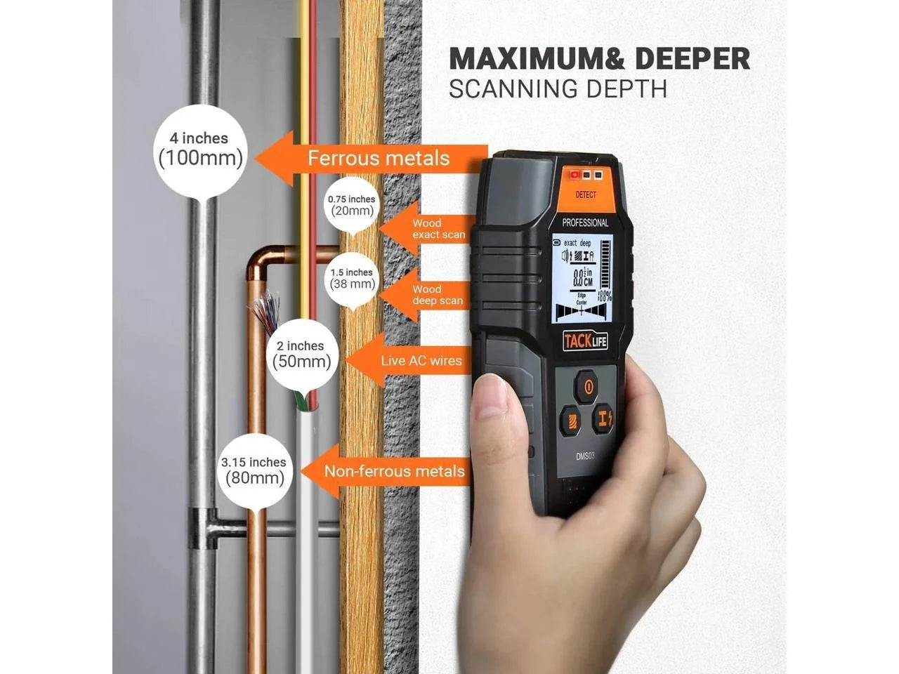 4 in 1 Center Finding Electronic Wall Detector Finders - DMS03