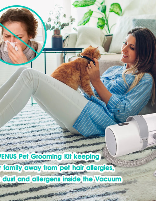 Load image into Gallery viewer, Dog Grooming Kit and Vaccum, 11Kpa Low Noise Pet Grooming Vacuum with 3 Suction Mode, 5 in 1 Dog Vacuum, 2.5L Dustbin for Dogs, Cats and Other Animals
