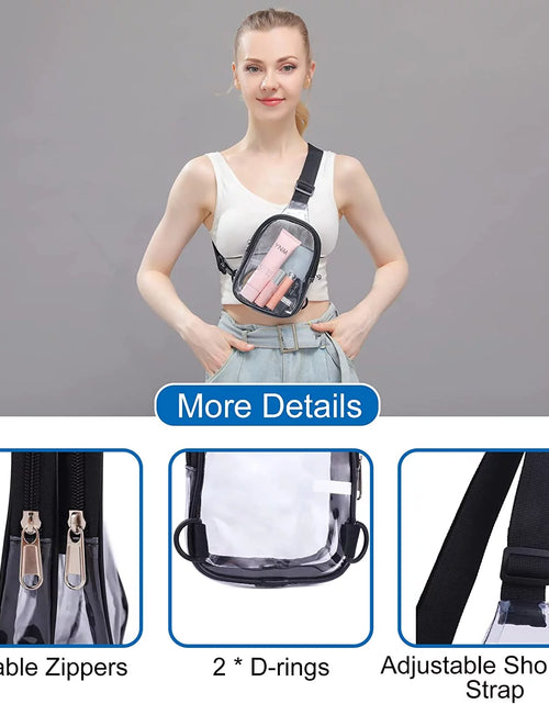 Load image into Gallery viewer, Mini Clear Bag, PVC Waterproof Crossbody Bag, Clear Stadium Bag for Women Men
