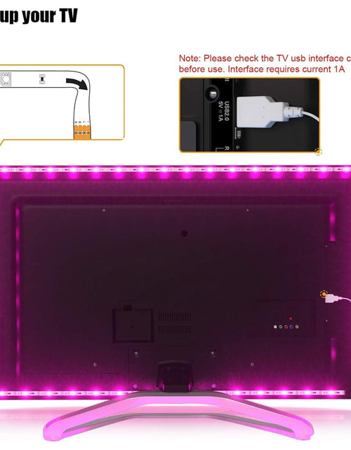 Load image into Gallery viewer, Tv Led Backlight, Pre-Cut 6.56Ft Led Strip Lights for 40-60In Tv,4Pcs USB Powered Tv Lights Kit W/ Remote,Rgb Bias Lighting for Room Decor
