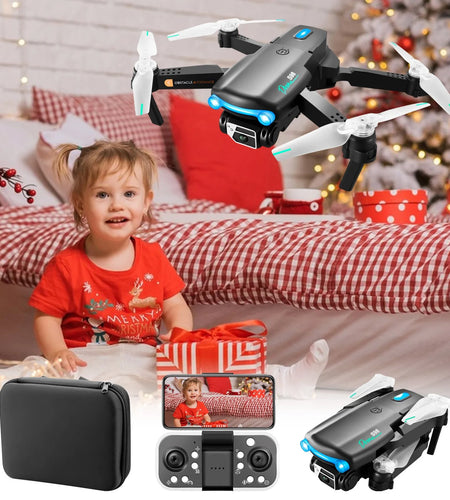 Mini Drone with Camera, 1080P HD FPV Foldable Drone with Carrying Bag, 3 Batteries, One Key Close, Altitude Hold, 3 Speeds, Toys Gifts for Kids, Adults, Beginner