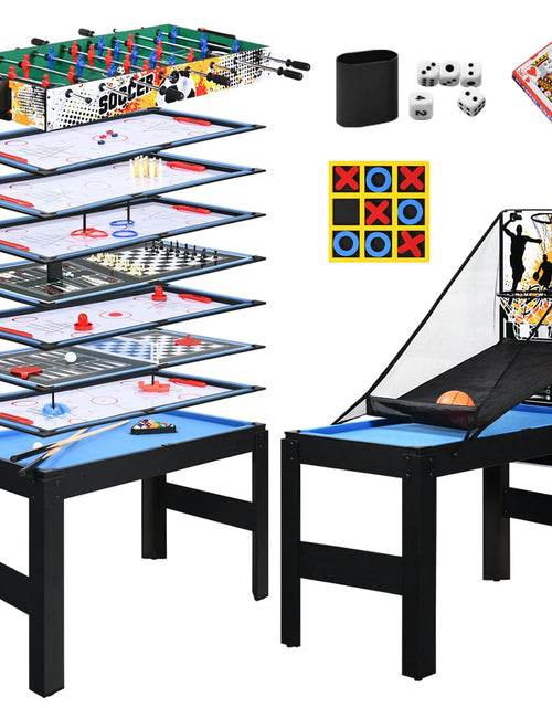 Load image into Gallery viewer, 48" Multi Game Tables 15-In-1 Combo Tabletop W/Foosball, Air Hockey, Pool, Ping Pong, Basketball, Chess, Poker, Bowling, Shuffleboard for Family Fun
