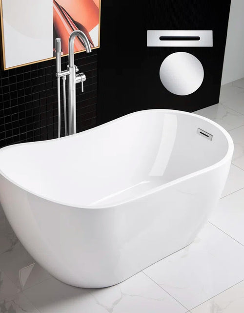 Load image into Gallery viewer, 54'' X 28.38'' Freestanding Soaking Acrylic Bathtub
