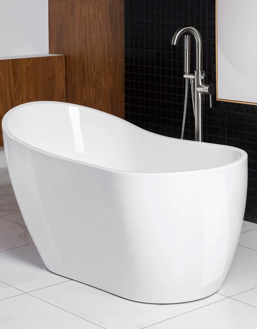 Load image into Gallery viewer, 54'' X 28.38'' Freestanding Soaking Acrylic Bathtub
