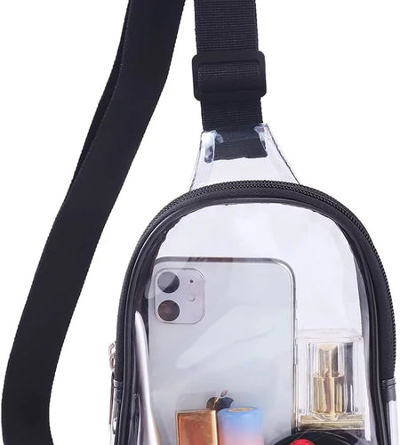 Mini Clear Bag, PVC Waterproof Crossbody Bag, Clear Stadium Bag for Women Men