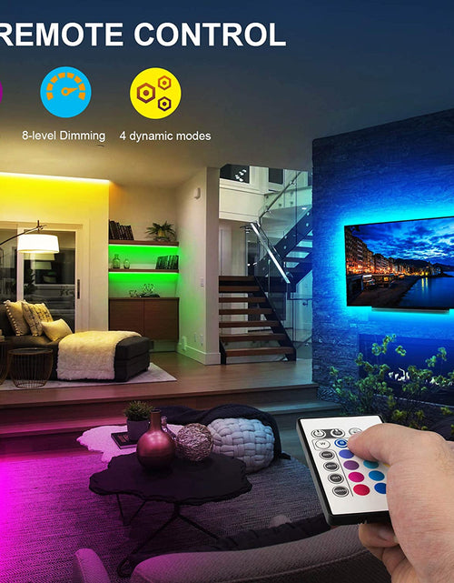 Load image into Gallery viewer, Tv Led Backlight, Pre-Cut 6.56Ft Led Strip Lights for 40-60In Tv,4Pcs USB Powered Tv Lights Kit W/ Remote,Rgb Bias Lighting for Room Decor
