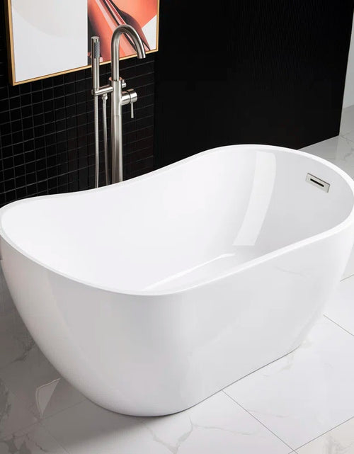 Load image into Gallery viewer, 54'' X 28.38'' Freestanding Soaking Acrylic Bathtub

