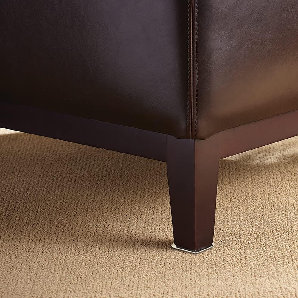 Supersliders 4734595N Reusable Slide and Hide Multi-Size Value Pack for Both Carpeted & Hard Floor Surfaces-Square Edge for Walls & Corners, Linen (16 Pack)