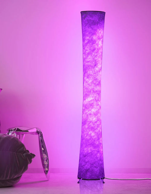 Load image into Gallery viewer, Soft Light LED Floor Lamp RGB Color Changing 61'' Modern Tall Lamp, Smart Standing Lamp with Remote Control and APP Control for Living Room, Bedroom and Game Room
