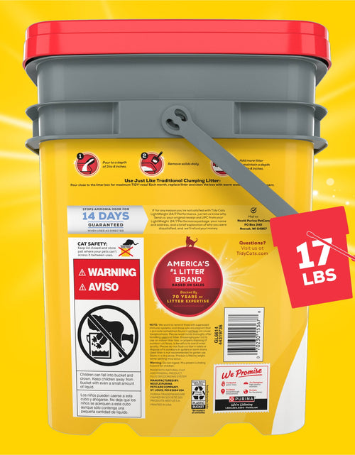 Load image into Gallery viewer, Purina  Lightweight Clumping Cat Litter, Low Dust, 24/7 Performance Multi Cat Litter, 17 Lb. Pail
