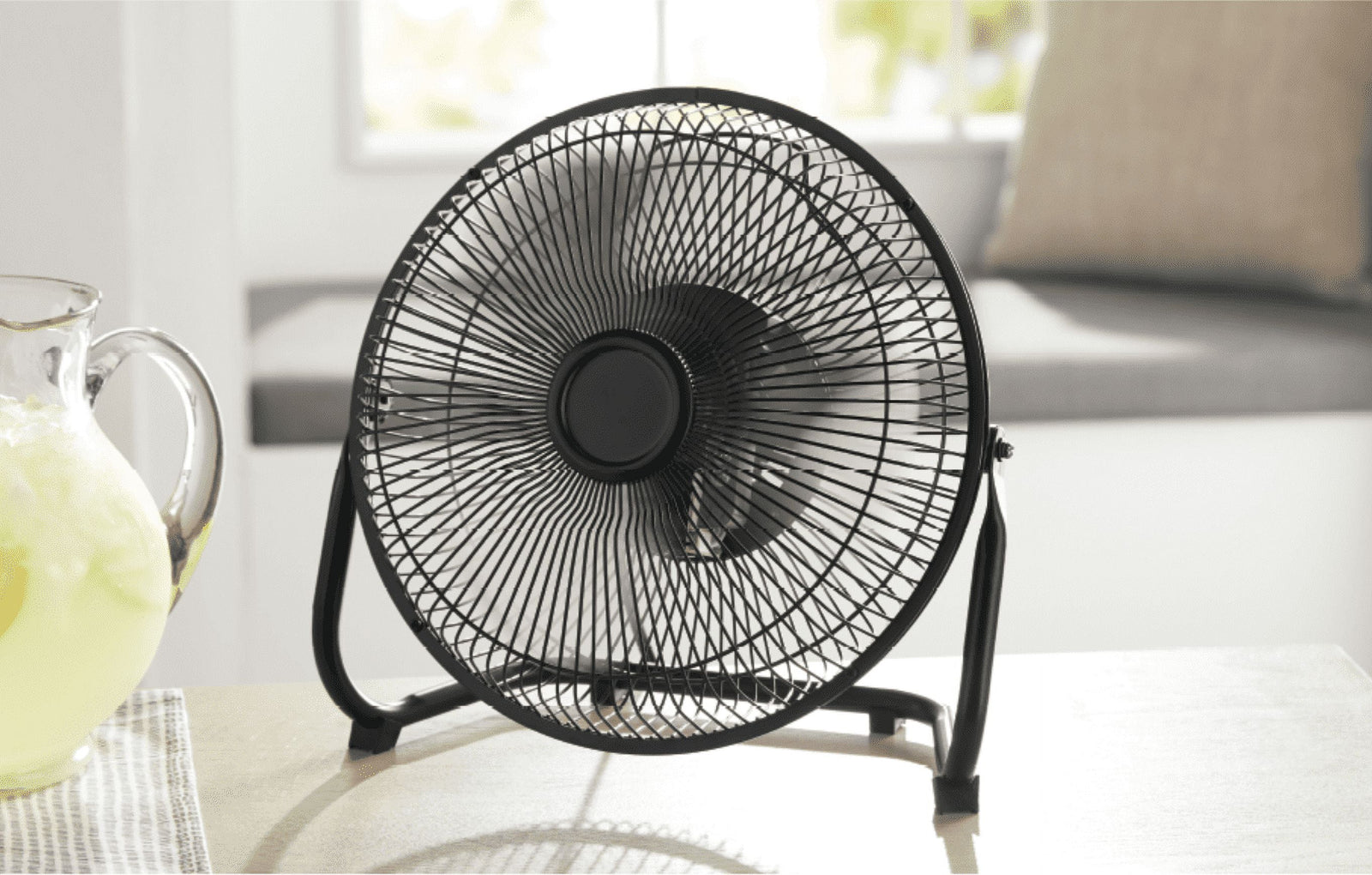 New 9 Inch High Velocity Floor Fan Wall Mountable Black
