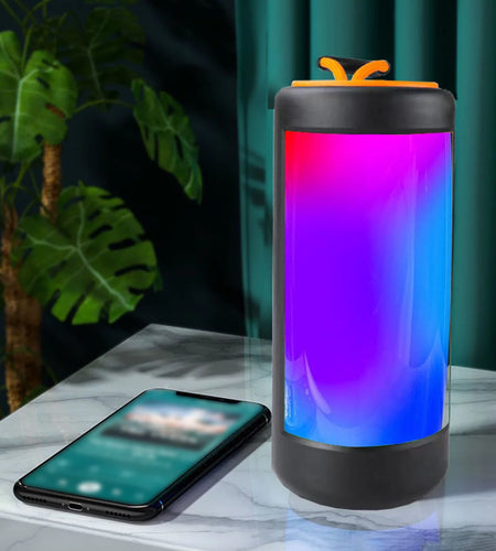 Up to 65% Off!  Bluetooth Speakers Portable Speaker with Colored Light Bluetooth Speaker Bluetooth 5.0 Also Compatible with Tfcard, AUX Cable, USB Flash Drive Computer Speakers