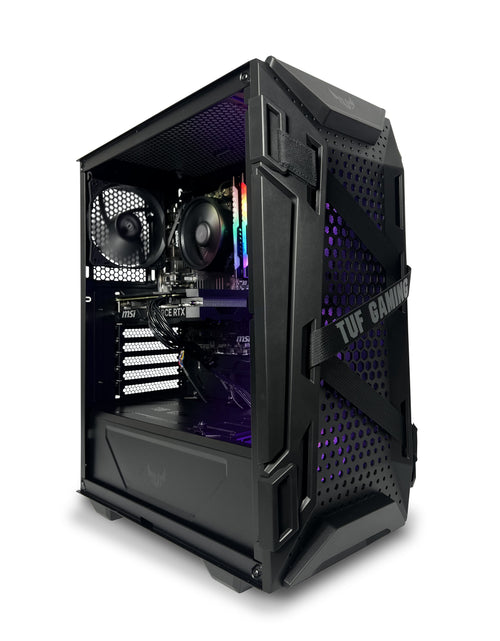 Load image into Gallery viewer, PC Desktop RYZEN 5 5600X, 16GB RAM, 1 TB SSD, RTX 4060 TI, Windows 11 Home, Mouse and Keyboard, Wifi
