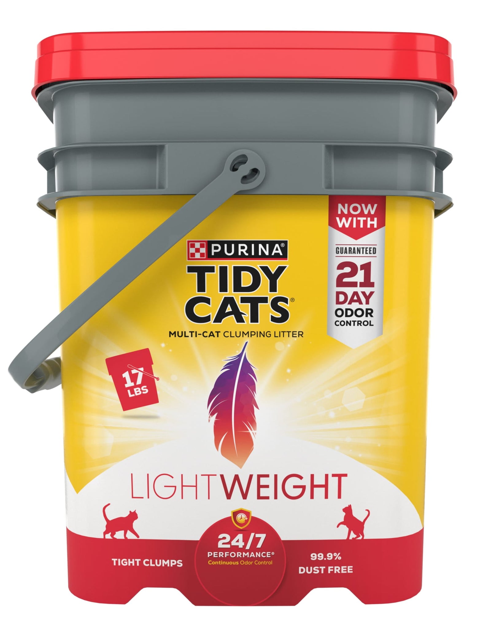 Purina  Lightweight Clumping Cat Litter, Low Dust, 24/7 Performance Multi Cat Litter, 17 Lb. Pail