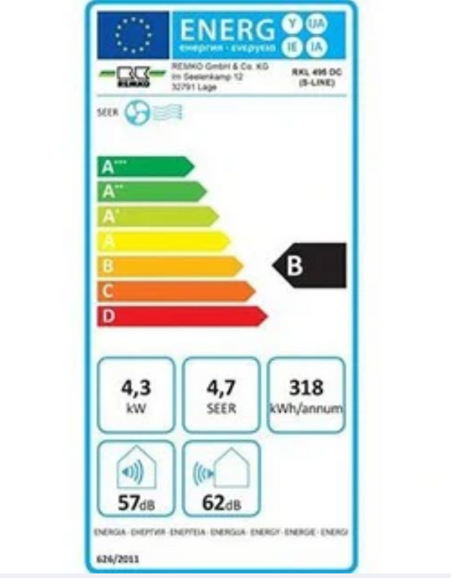 Charger l'image dans la visionneuse de la Galerie, Climatiseur mobile Remko RKL 495 DC 4,3 kW jusqu'à 80m2 Blanc
