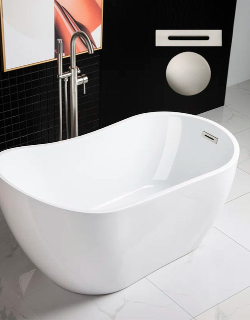 Load image into Gallery viewer, 54'' X 28.38'' Freestanding Soaking Acrylic Bathtub
