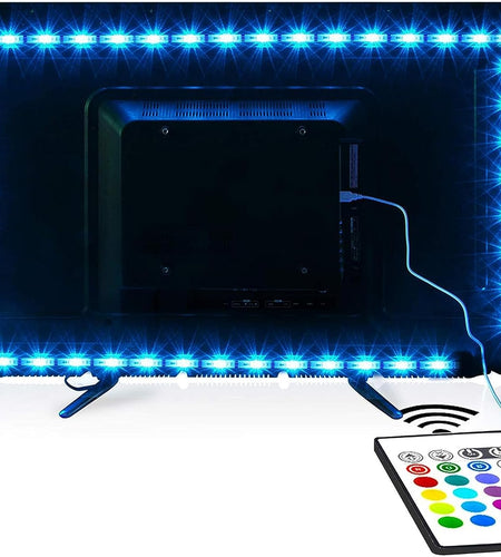Tv Led Backlight, Pre-Cut 6.56Ft Led Strip Lights for 40-60In Tv,4Pcs USB Powered Tv Lights Kit W/ Remote,Rgb Bias Lighting for Room Decor