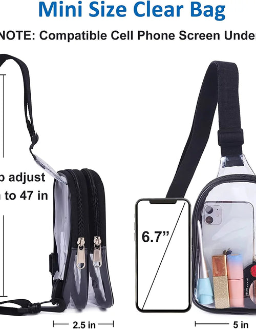Load image into Gallery viewer, Mini Clear Bag, PVC Waterproof Crossbody Bag, Clear Stadium Bag for Women Men
