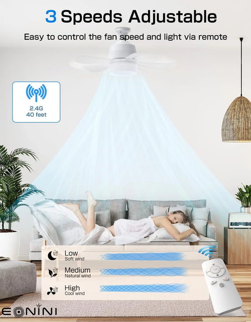 Load image into Gallery viewer, Socket Fan 15" 5 Blades Ceiling Fan 1000 Lumens Light for All Locations
