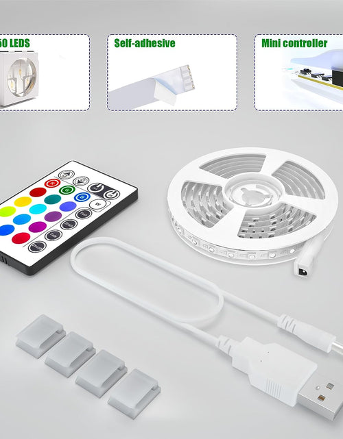 Load image into Gallery viewer, Tv Led Backlight, Pre-Cut 6.56Ft Led Strip Lights for 40-60In Tv,4Pcs USB Powered Tv Lights Kit W/ Remote,Rgb Bias Lighting for Room Decor
