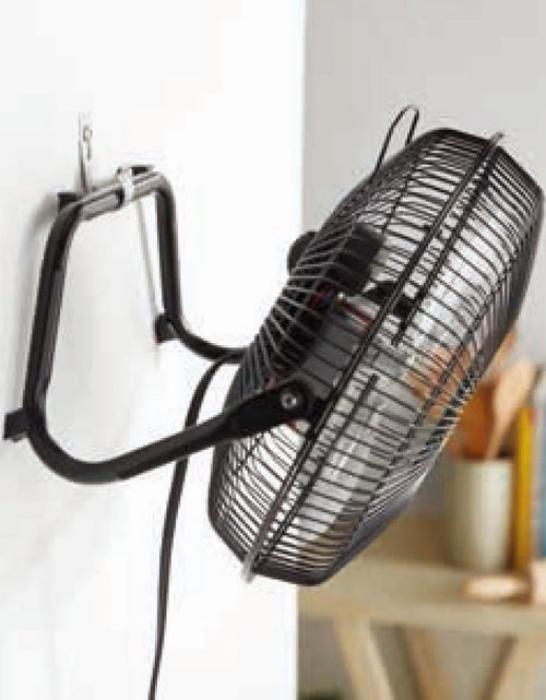 Load image into Gallery viewer, New 9 Inch High Velocity Floor Fan Wall Mountable Black
