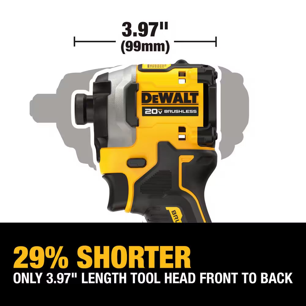 20V MAX XR Hammer Drill and ATOMIC Impact Driver 2 Tool Cordless Combo Kit and 1/4 In. Impact Driver W/(2) 4Ah Batteries
