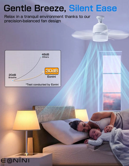 Load image into Gallery viewer, Socket Fan 15" 5 Blades Ceiling Fan 1000 Lumens Light for All Locations
