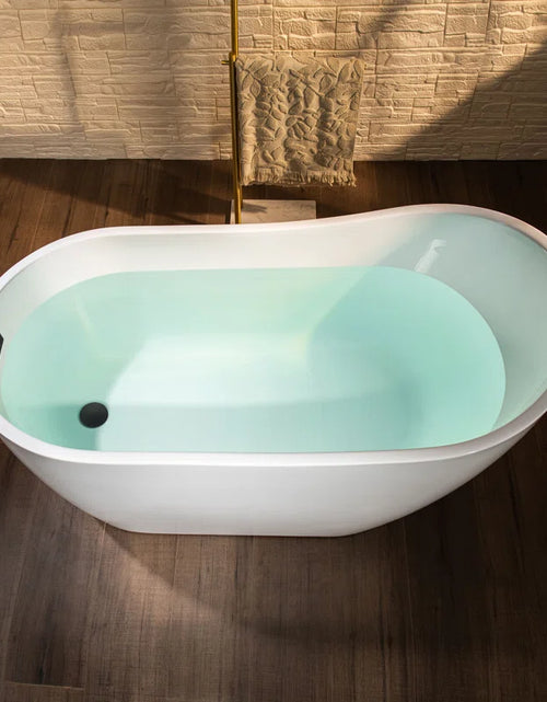 Load image into Gallery viewer, 54'' X 28.38'' Freestanding Soaking Acrylic Bathtub
